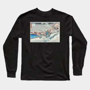 Hiroshige - Tokiwa Gozen Woodblock Print Long Sleeve T-Shirt